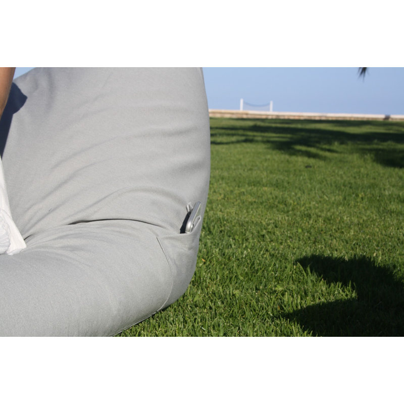 Outdoor Friendly Refillable Bean Bag Lounger, Grey