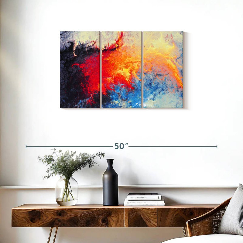 Avery Ice Flame Abstract, 20" H x 33" W