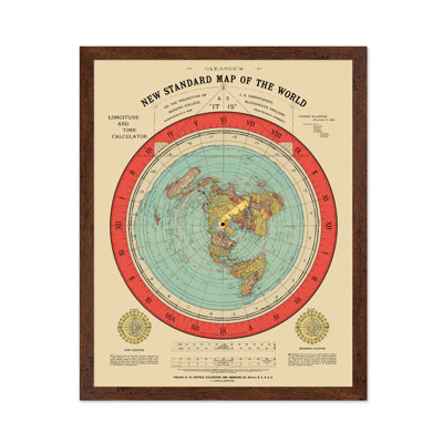 New Standard Map of The World Poster