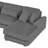 129" Oversized Sectional Sofa Ushaped Sofa Couch Modern Sofa Upholstered In Soft Corduroy With A Chaise Lounge For Living Room, Dark Gray-2039529084