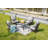 Square Metal Outdoor Chat Table , 42.5'' in. W 42.5'' in. D