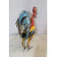 Statue coq en métal mince et coloré coq 16 po x 6 po x H 19 po Nifao