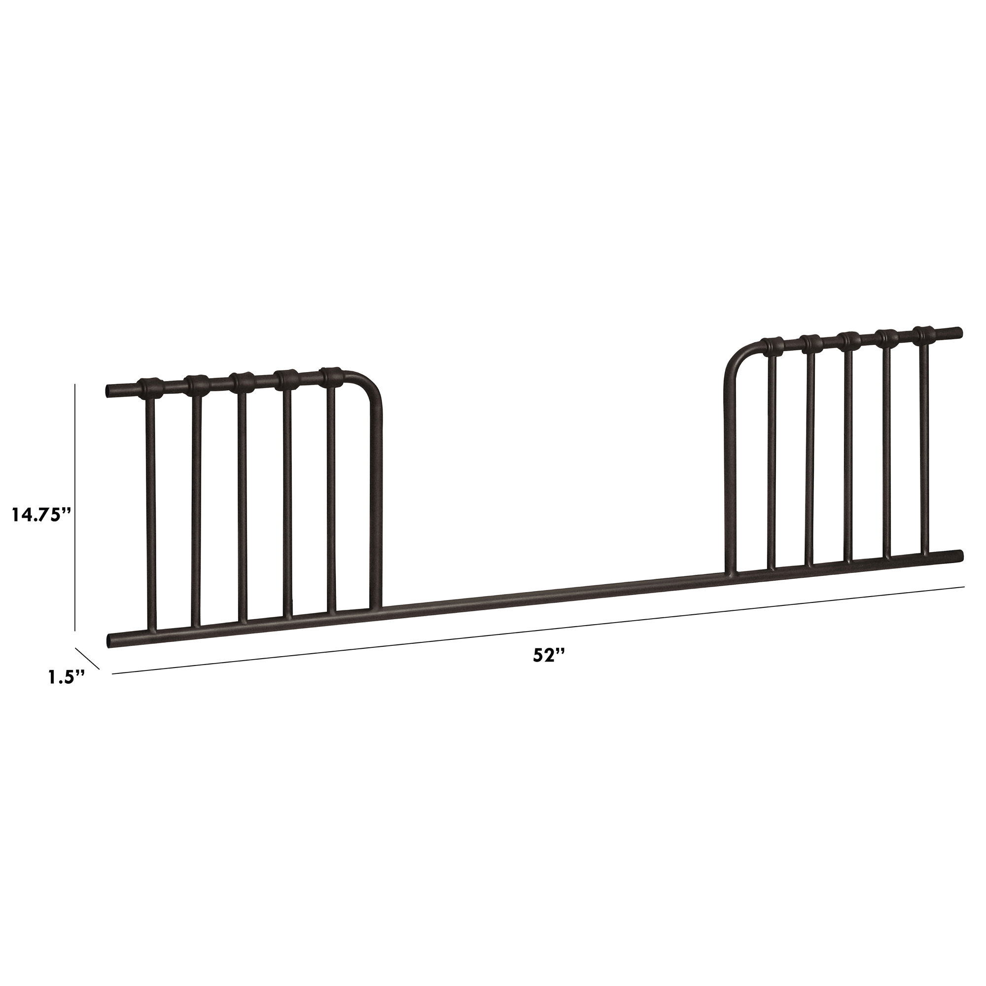 Abigail Toddler Bed Rail, Vintage Iron