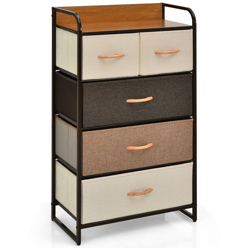 Commode de rangement 5 tiroirs Hollomon