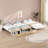 Full Over Twin & Twin Metal Triple Bunk Bed With Drawers And Guardrails, Bunk Bed For 3, Space-Noise Free, No Box Spring Needed-51353783