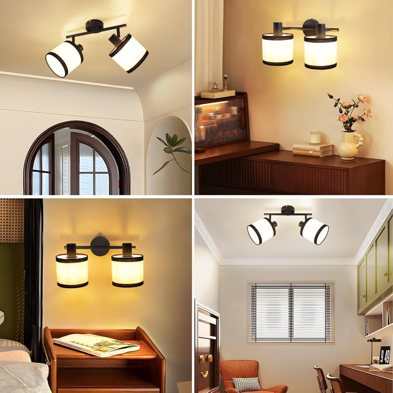 Burlap Semi Flush Mount