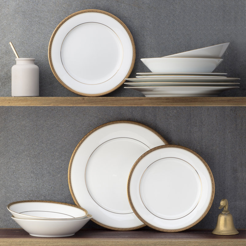 Assiettes à salade Noritake Charlotta, 8 1/4 po, Or