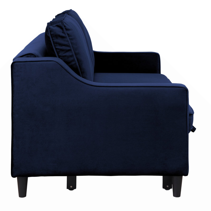 Canapé convertible moderne et contemporain Kehls, Velours marine