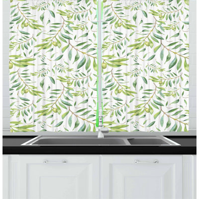 Floral Tailored Kitchen Curtain