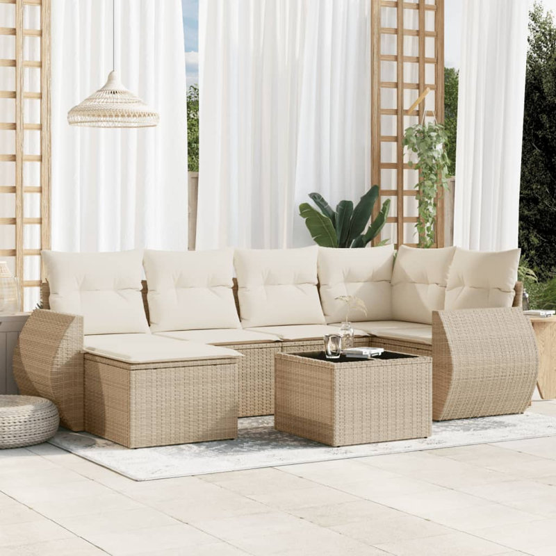 Ensemble de canapé de jardin Vidaxl, Beige