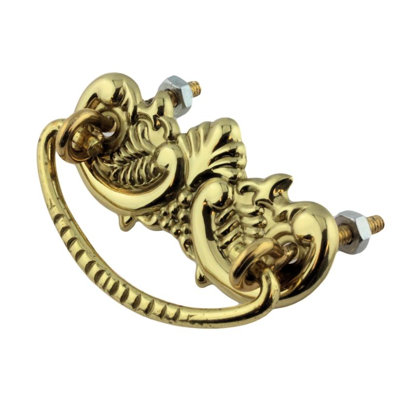 (5 Pack) Small Classic Victorian Bail Pull Solid Polished Brass