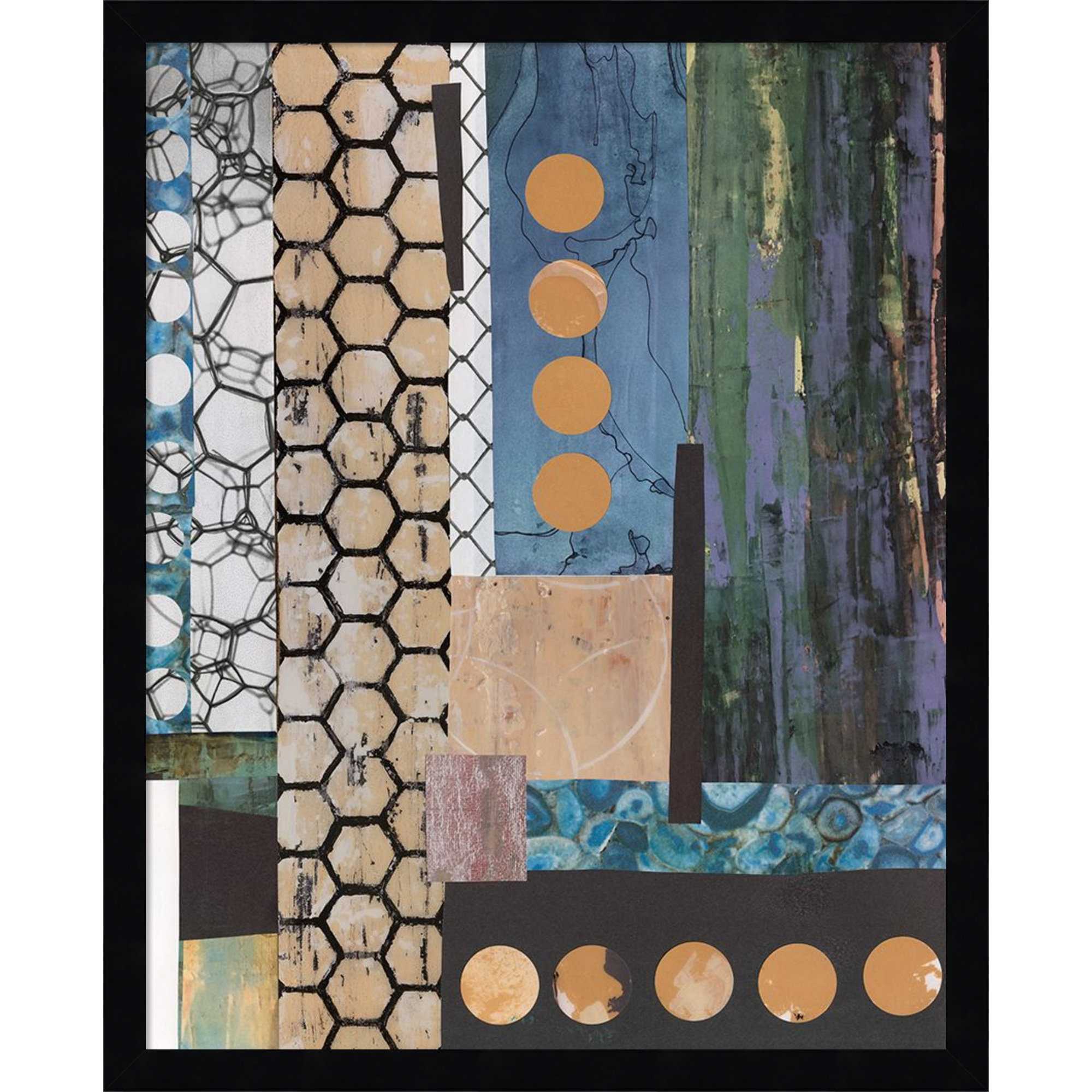 Mashup II by Maurin Wood Framed Wall Art Print, Black, 21" H x 17" W