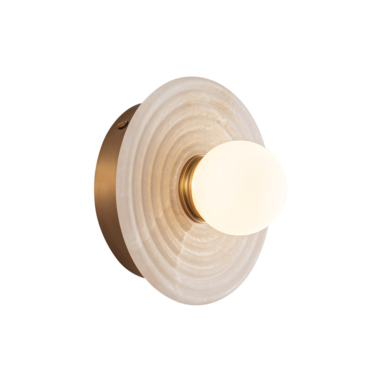 Leigha Single Light Dimmable Bath Sconce, Vintage Brass