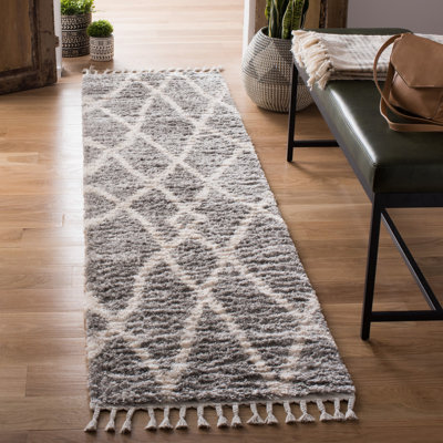 Triplett Fringe Shag Performance Geometric Rug