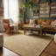 Aadi Geometric Wool Tan Area Rug-1329638166