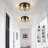 Alixandra 2-Light Flush Mount Glass Ceiling Light with Metal Frame-1621395360-1621395375