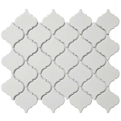 Carreau de mosaïque en porcelaine 2,5 po x 2,5 po Arabesque