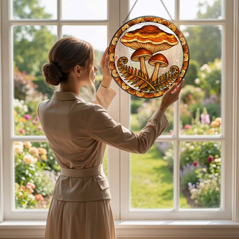 Plants & Flowers Window Panel, 12"H