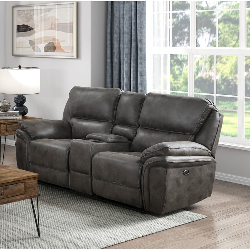 Ensemble de canapé moderne inclinable électrique, Gris
