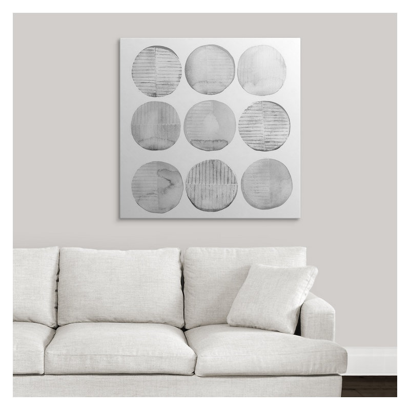 « ii », reproduction d’impression dépilée Soft Circles, H 24 po x l 24 po x P 1,5 po, Toile