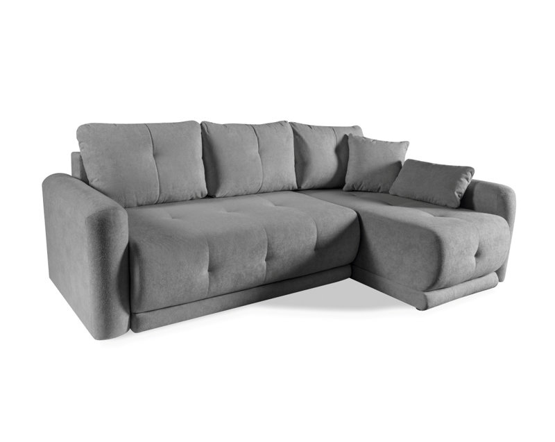 Tapani 4 Seater Velvet Sofa Bed, GREY