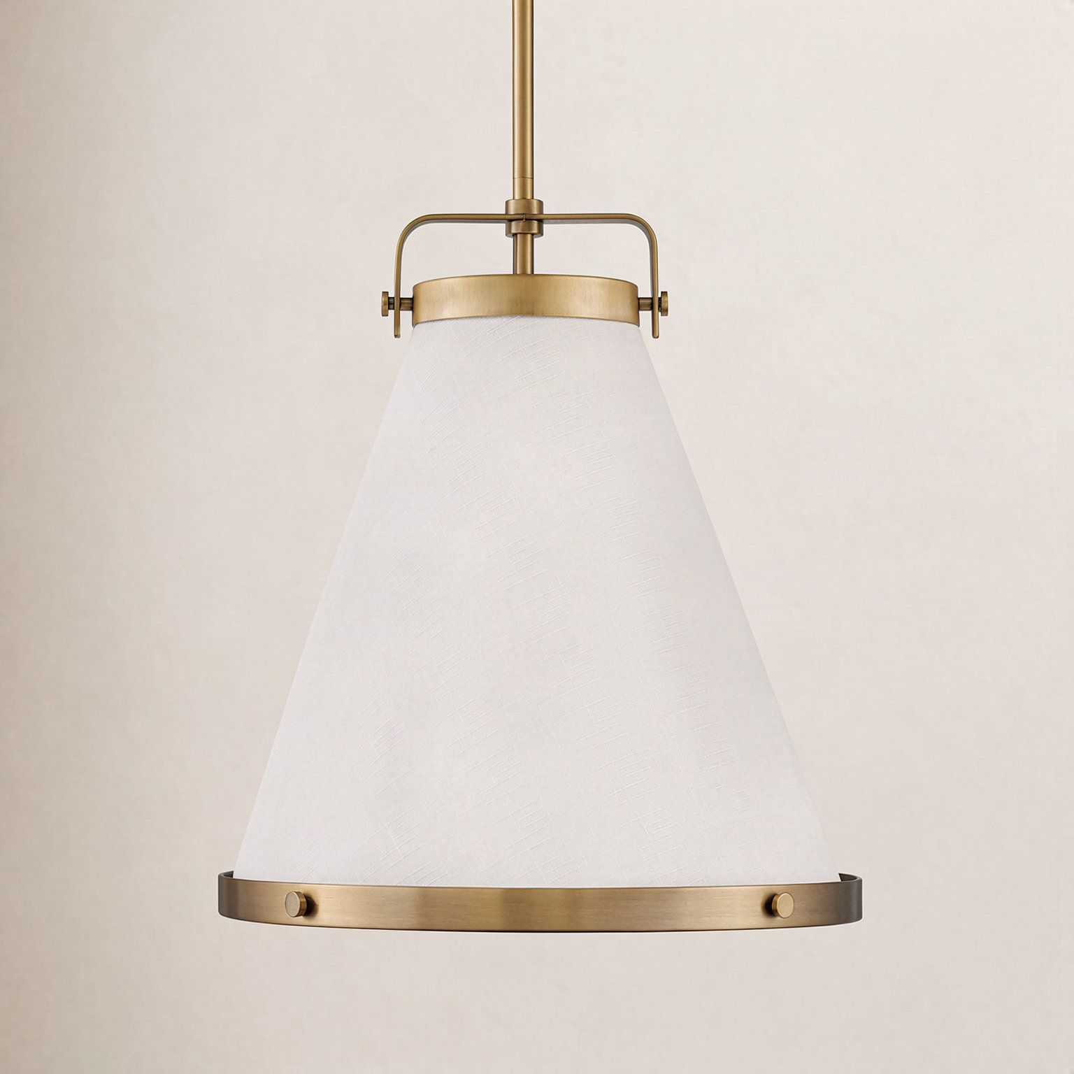 Coco Dimmable 1 - Light Pendant, 14.75" H x 13.5" W x 13.5" D, Lacquered Brass