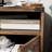  Square Rustic Barn Door Nightstand With Charging Station, 23.8''H X 20''W, Featuring Open Storage & Farmhouse Style Design-1852628479