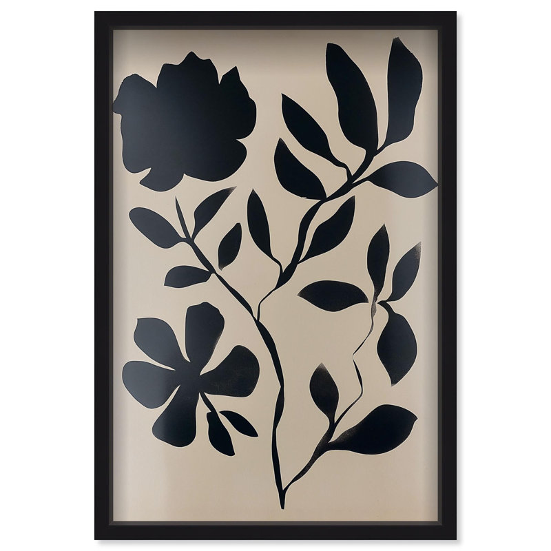 Oliver Gal Cinder Bloom I Floral & Botanical - Luxury Shadowbox Framed Wall Art, 25.5" H x 17.5" W, Black