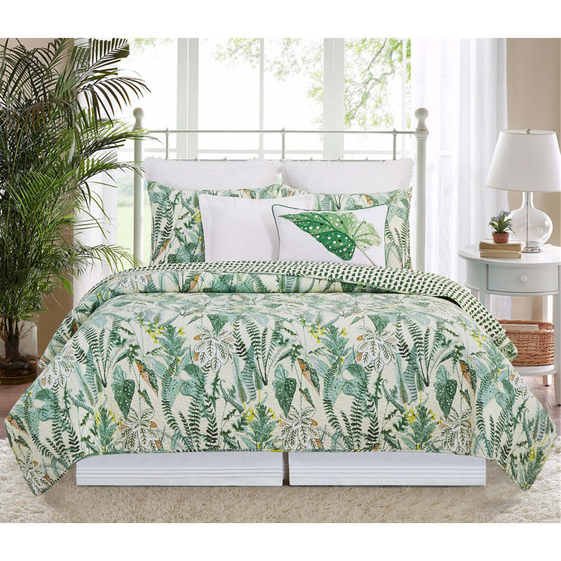 Cotton Reversible and Machine Washable, King Quilt + 2 Standard Shams, Parson