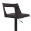 Tabouret de bar pivotant en similicuir noir et bois noir Milan
