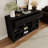 55'' Farmhouse Style Wooden Sideboard With 3 Drawers And Adjustable Shelves，Sliding Barn Door Cabinet With Metal Mesh-979675059