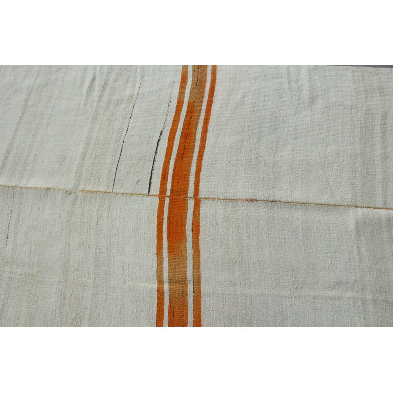Tapis de couloir turc rétro en patchwork Anatolian en rayure blanche pour décoration de cuisine