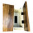 Brown + White Table With Charging - Living Room End Drawer And Storage Cabinet Style Bedside Feature Spacious Barn Door