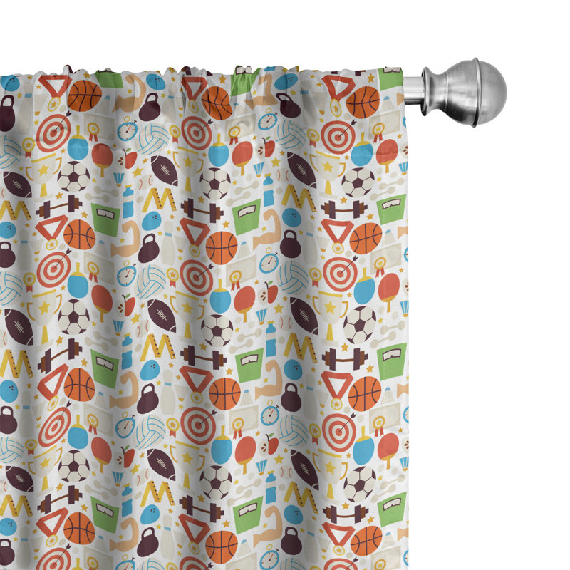 East Urban Home Semi-Sheer Rod Pocket Sliding Panel, 28" x 63"