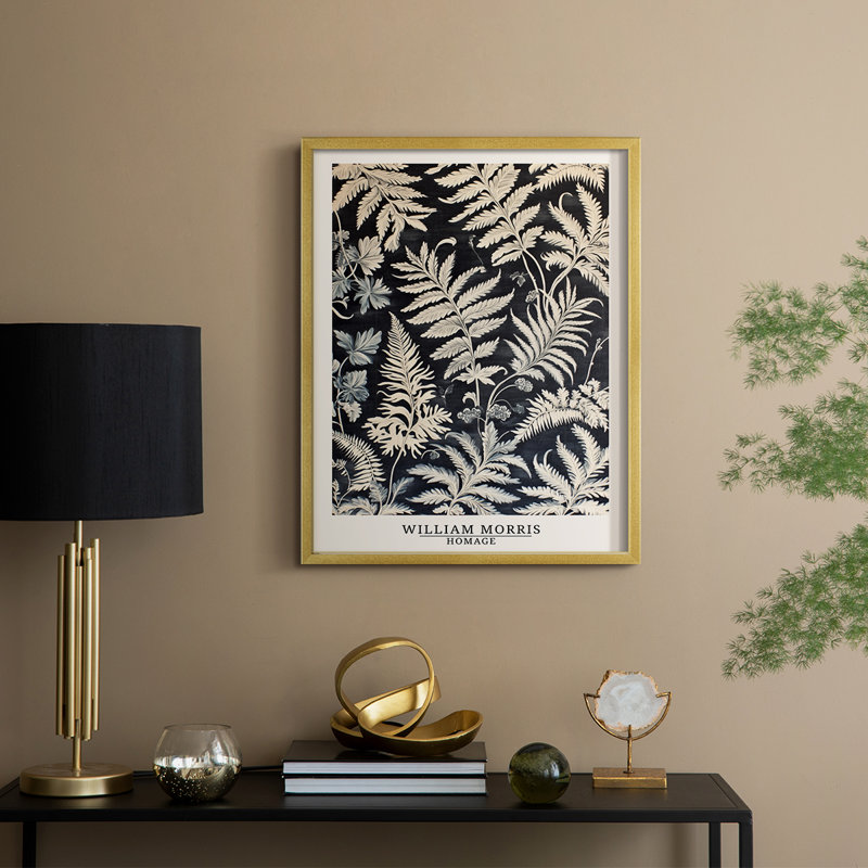 WM MORRIS Series DCCXCVI Framed Print - Solid Wood, 15'' H x 12'' W, Doré