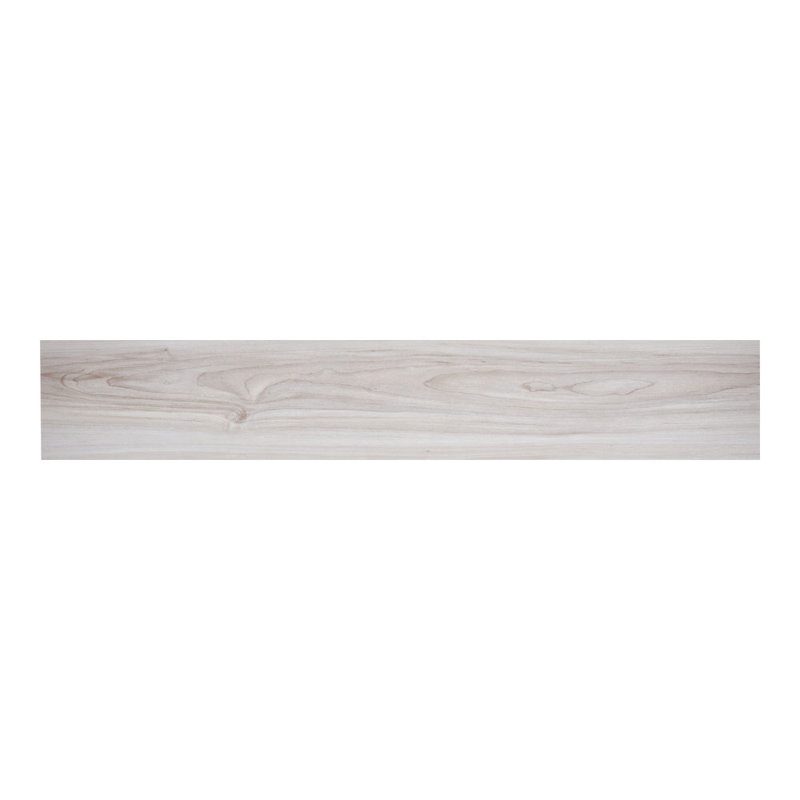 15.2x91.5 cm 36Pcs Self Adhesive PVC Flooring, White