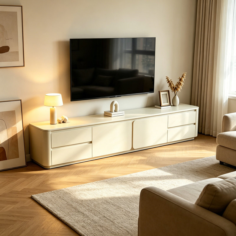 Meuble télé en bois clair