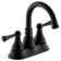 Derengge Centerset 2-Handle  Bathroom Sink Faucet With Plastic Overflow Pop-Up Drian