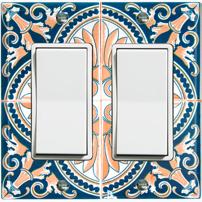 Patterned 2 - Gang Rocker Standard Wall Plate