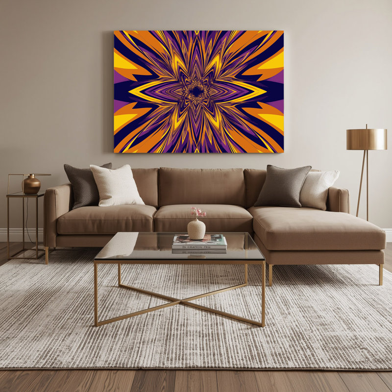 Art mural sur toile brun op Op 37, H 11 po x l 14 po
