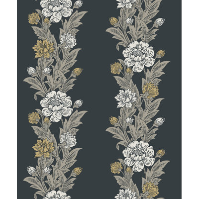 Mamadou Blooming Floral Stripe 10.05 m x 53 cm Wallpaper Roll