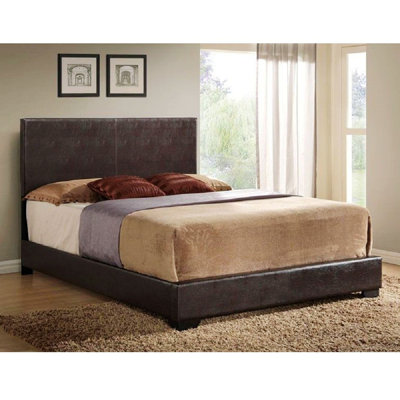 Srouder Queen Bed In Brown PU -  Red Barrel StudioÂ®, 94DCDB0E84B64215B01CC85474460221