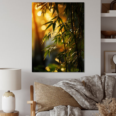 Bambou, coucher de soleil, photographie V - impressions d'art en bambou_106584