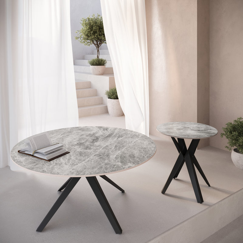 Chrystan Four Leg Coffee Table, Grey