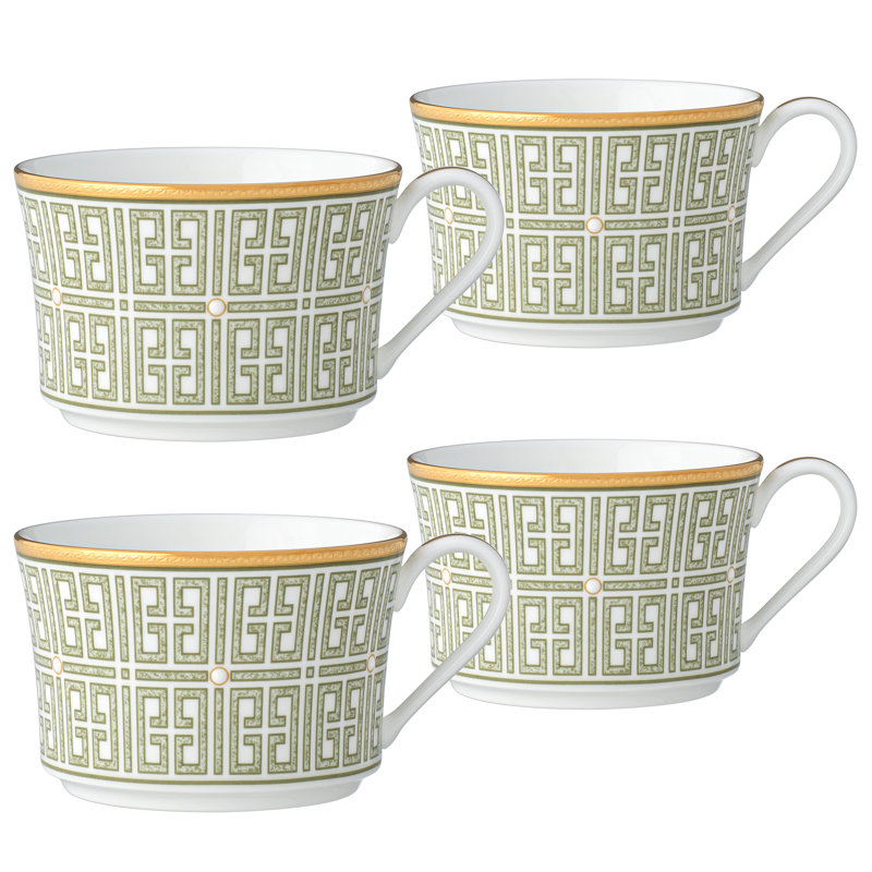 Noritake Infinity Cups, 7-1/2 oz., Green Gold