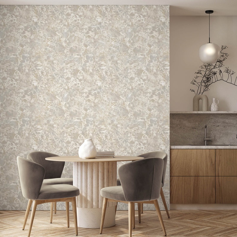 Papier peint en marbre Amell Neutral Roma, Beige