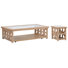 Table basse rectangulaire avec tablette