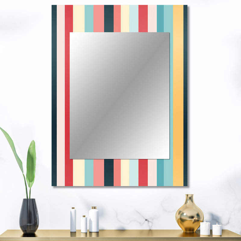 Motif de rayures arc-en-ciel Zanelle Boho, 40 po x 30 po