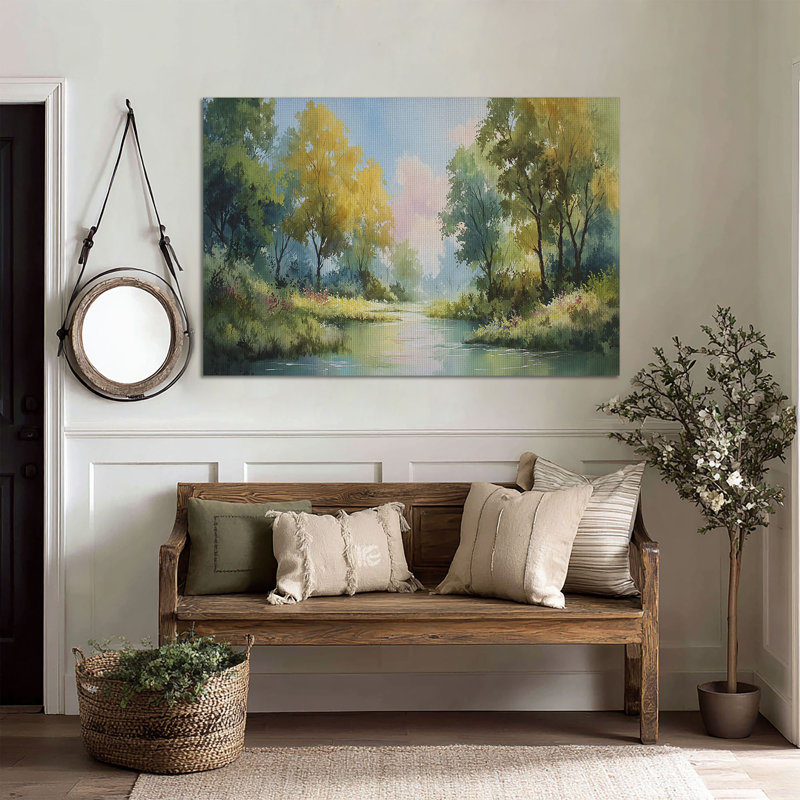 Art mural en toile enveloppée Winter Glow - décor de salon, de chambre à coucher ou de bureau, L 48 po x H 32 po