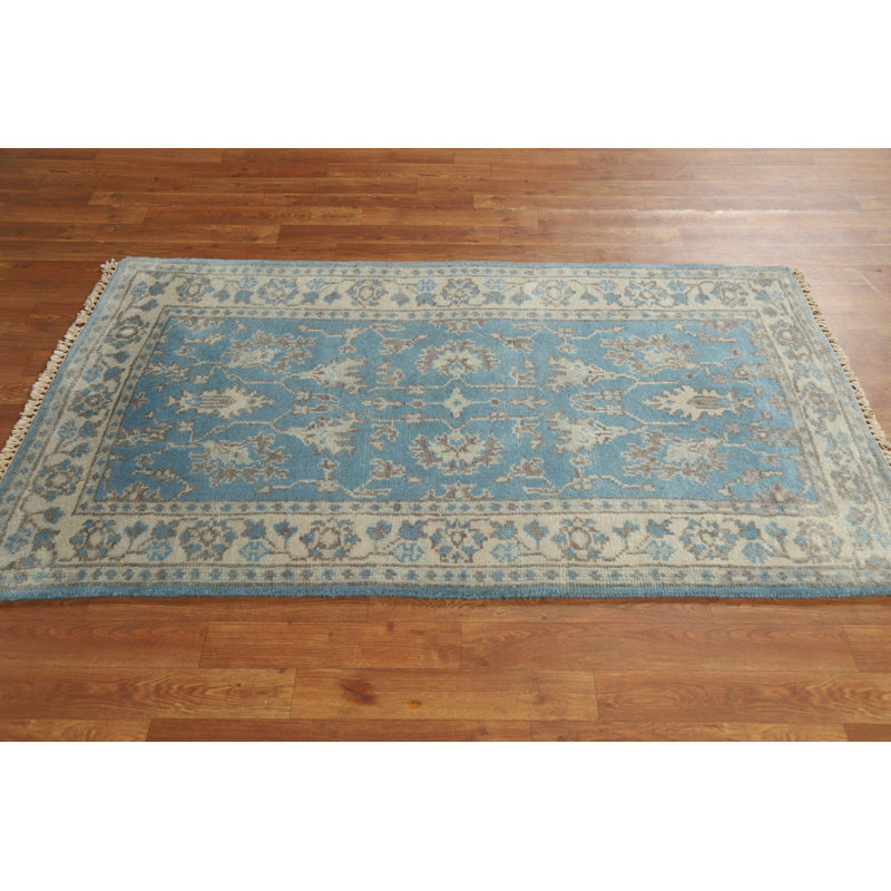 Tapis bleu Oushak 3x5